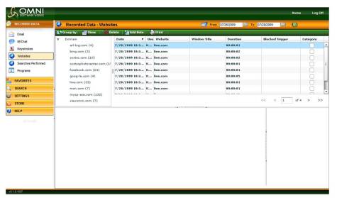 OmniVision PC Monitoring Data Report Screen Shot